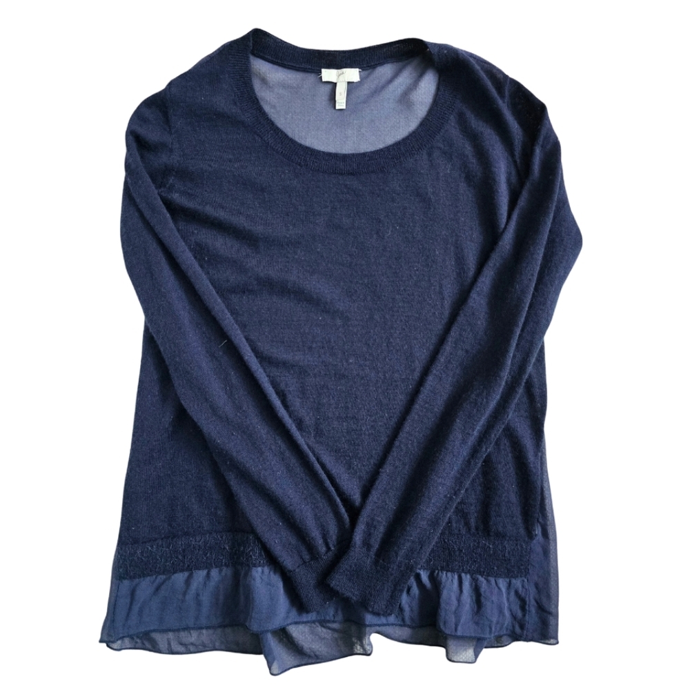 Joie Navy Blue Tissue Sweater Top Small